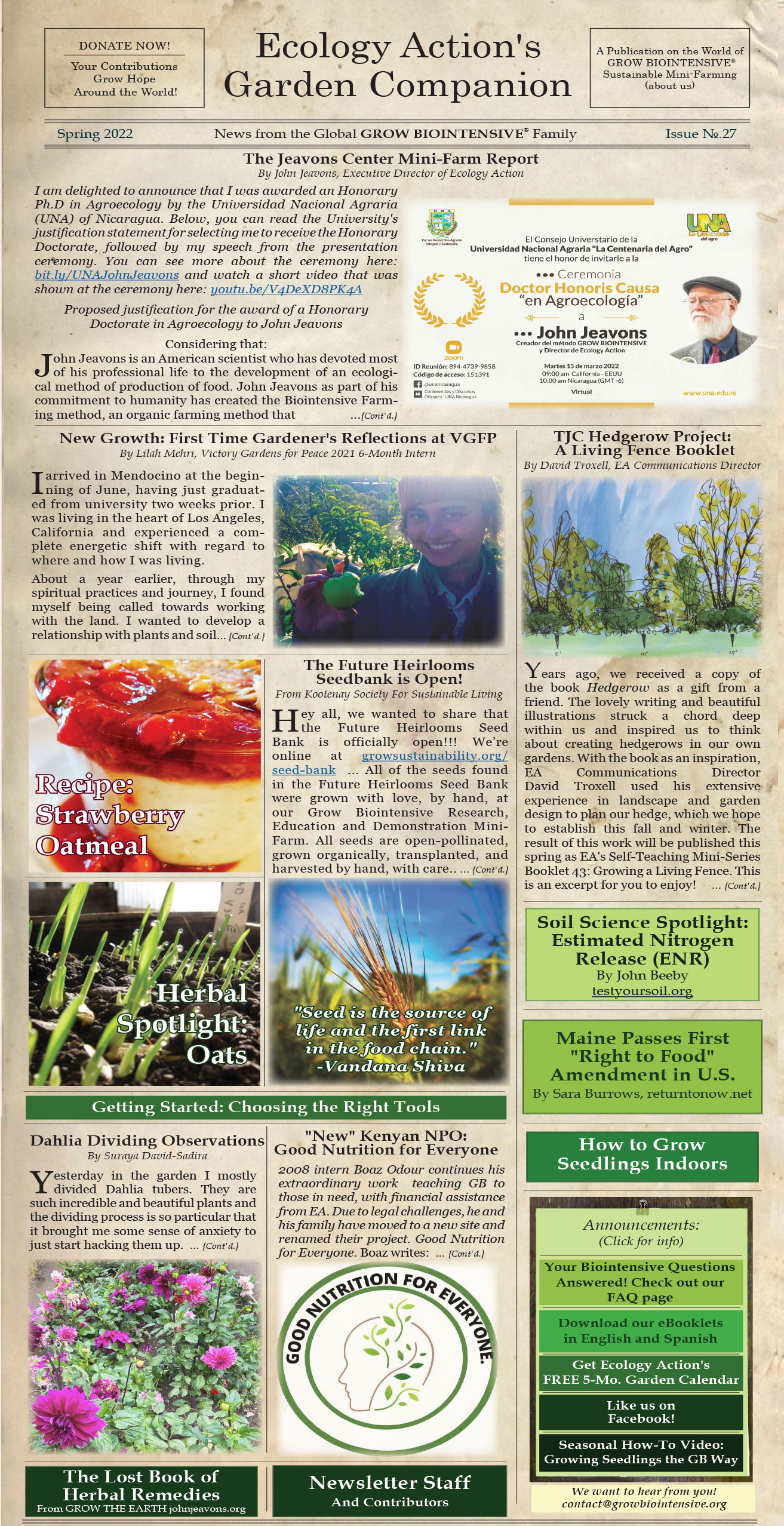 Garden Companion Newsletter Issue No. 17
